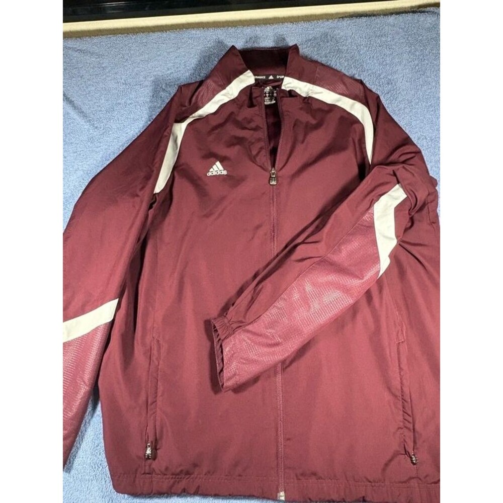 Adidas Climaproof Full Zip Windbreaker Mock Neck Track
